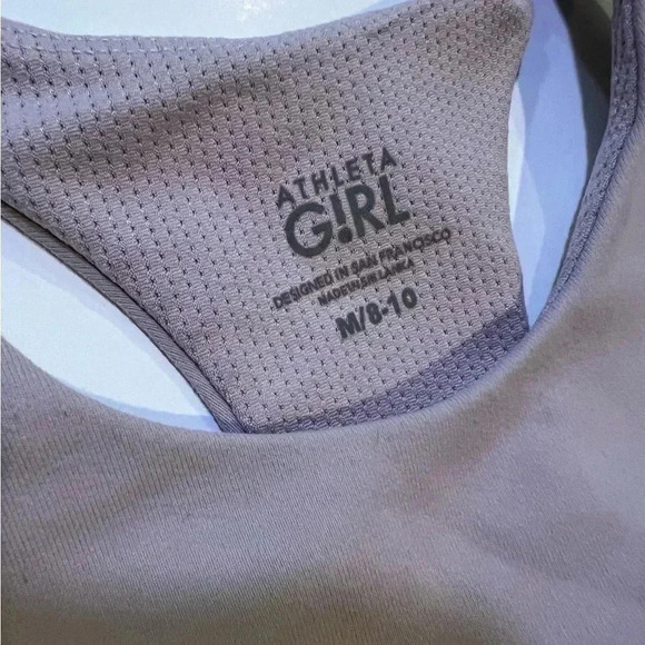 Athleta Girls sports bra purple mauve medium 8/10 speed racer athletic active - Picture 2 of 6
